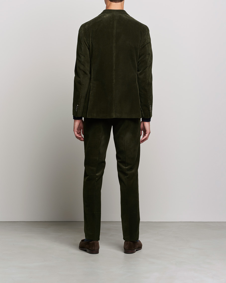 Uomini | Abiti | Boglioli | K Jacket Wale Corduroy Suit Forest Green