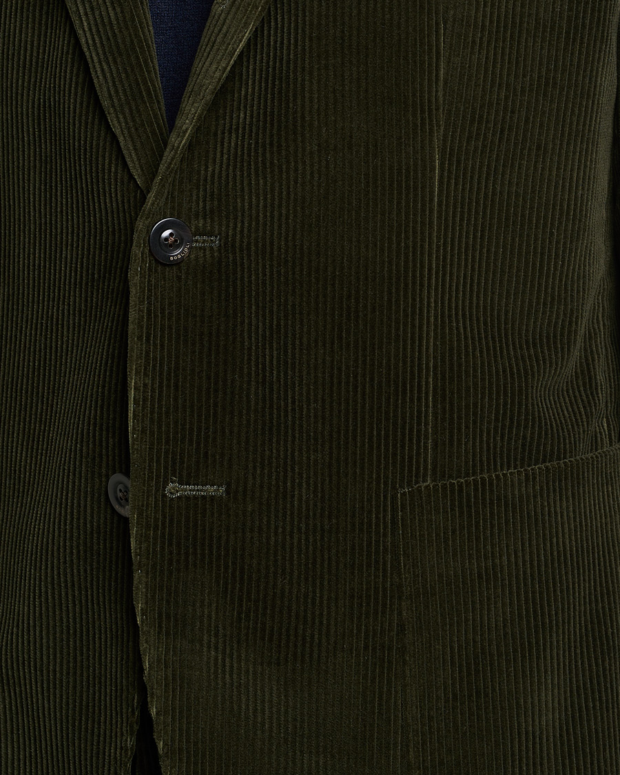 Uomini | Abiti | Boglioli | K Jacket Wale Corduroy Suit Forest Green