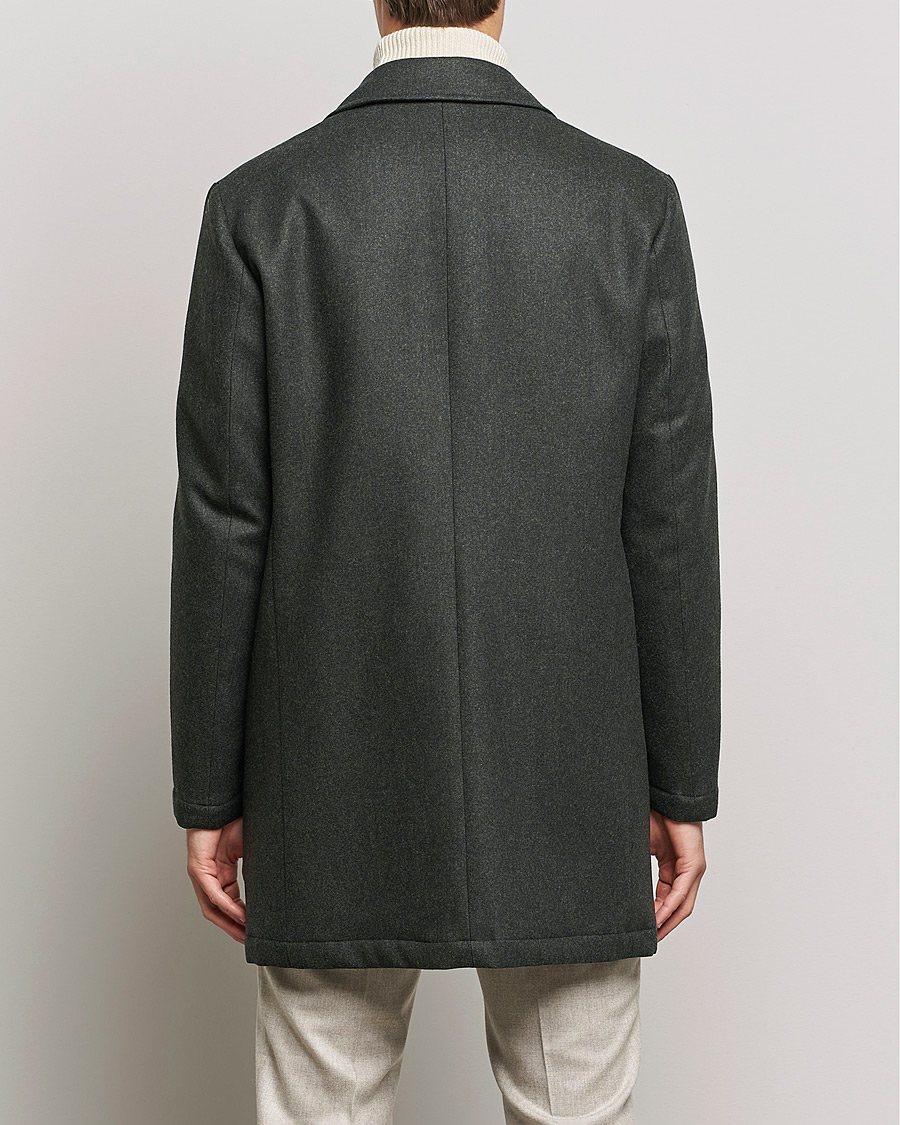 Uomini | Giacche | Boglioli | Padded Wool Coat Forest Green