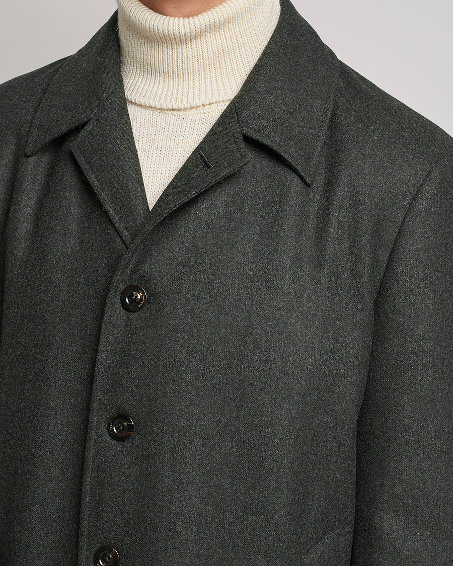 Uomini | Giacche | Boglioli | Padded Wool Coat Forest Green