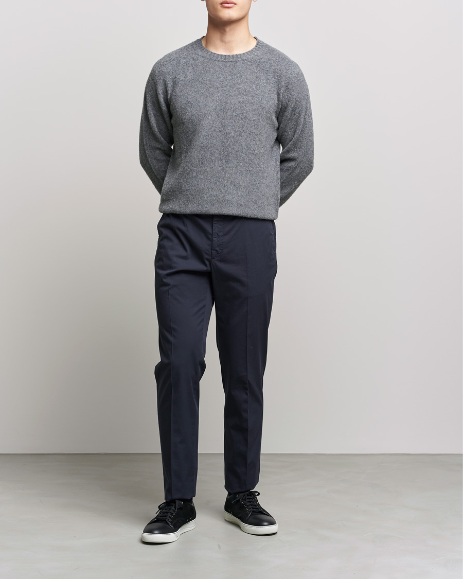 Uomini | Maglieria | Boglioli | Brushed Cashmere Sweater Grey Melange