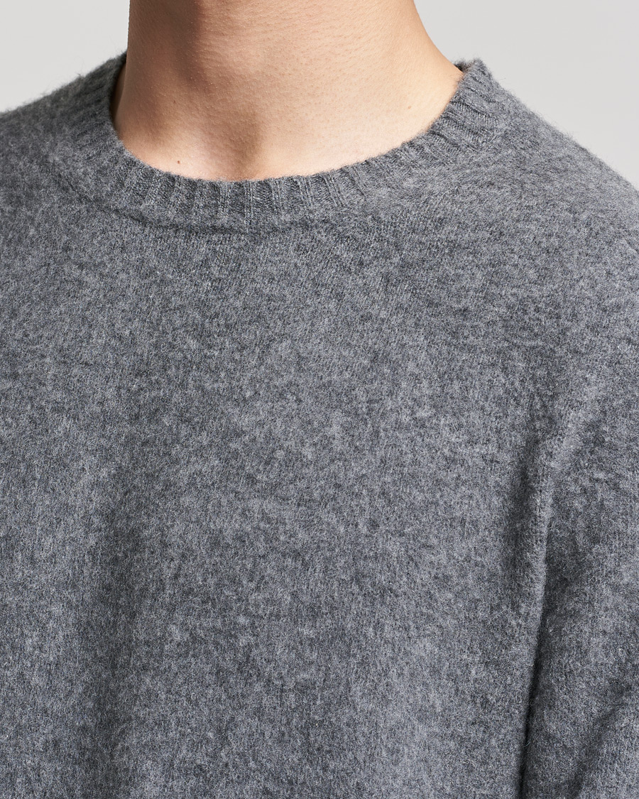 Uomini | Maglieria | Boglioli | Brushed Cashmere Sweater Grey Melange
