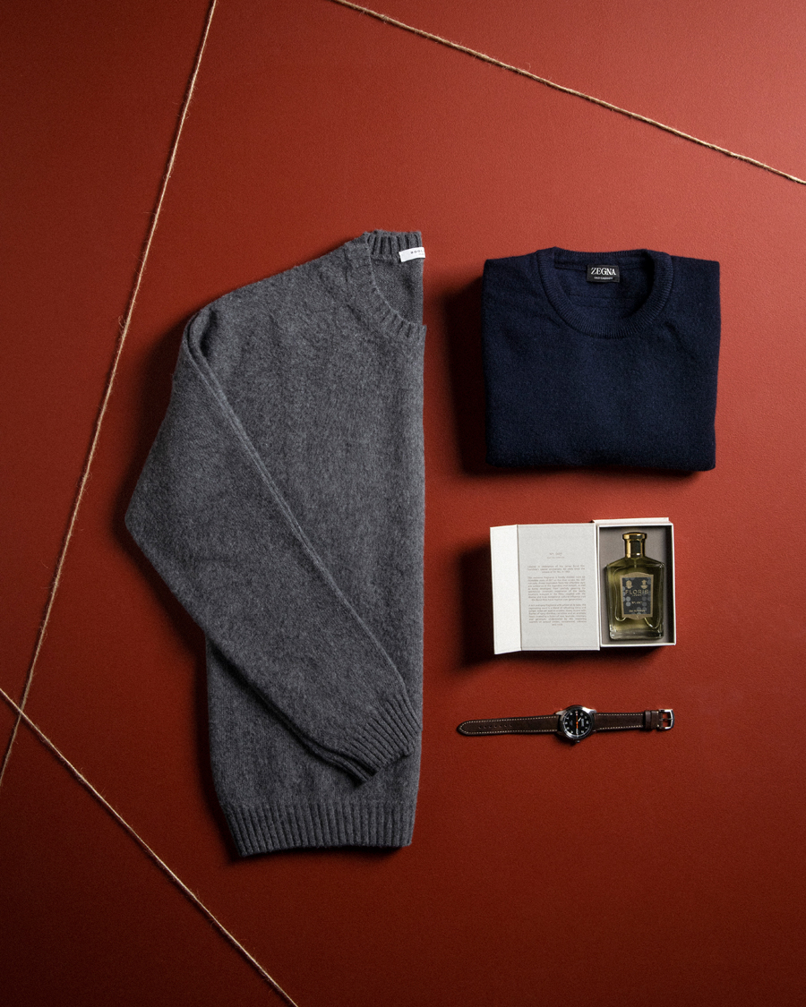 Uomini | Maglieria | Boglioli | Brushed Cashmere Sweater Grey Melange