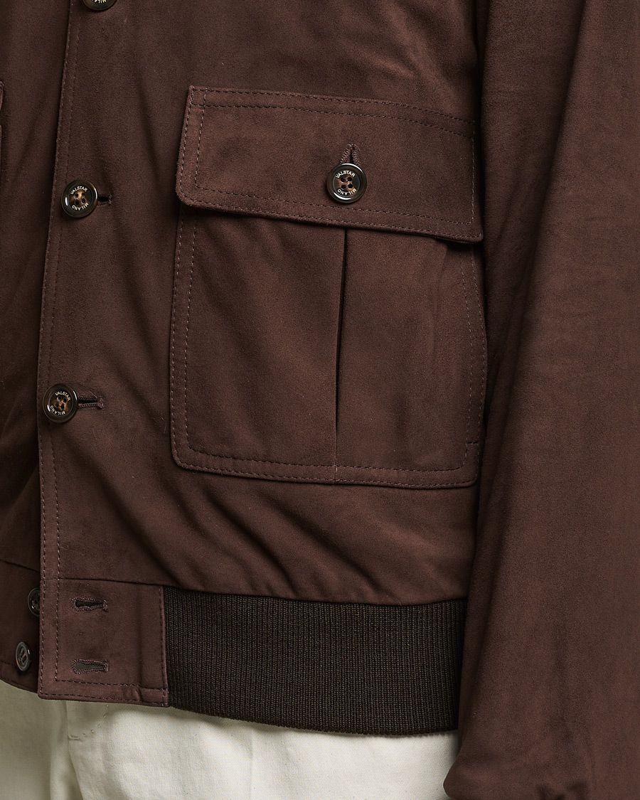 Uomini | Giacche | Valstar | Valstarino Suede Jacket Dark Brown
