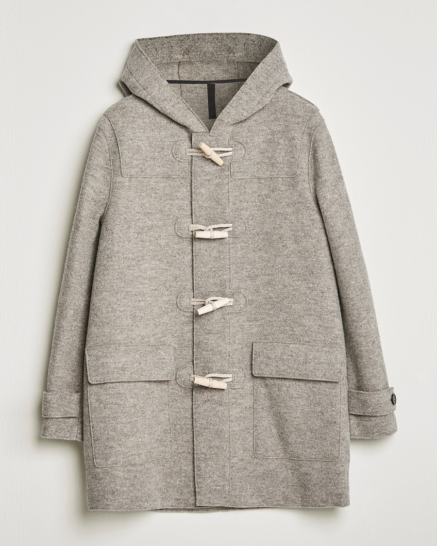 Uomini | Giacche | Harris Wharf London | Boiled Wool Duffle Coat Natural Casha