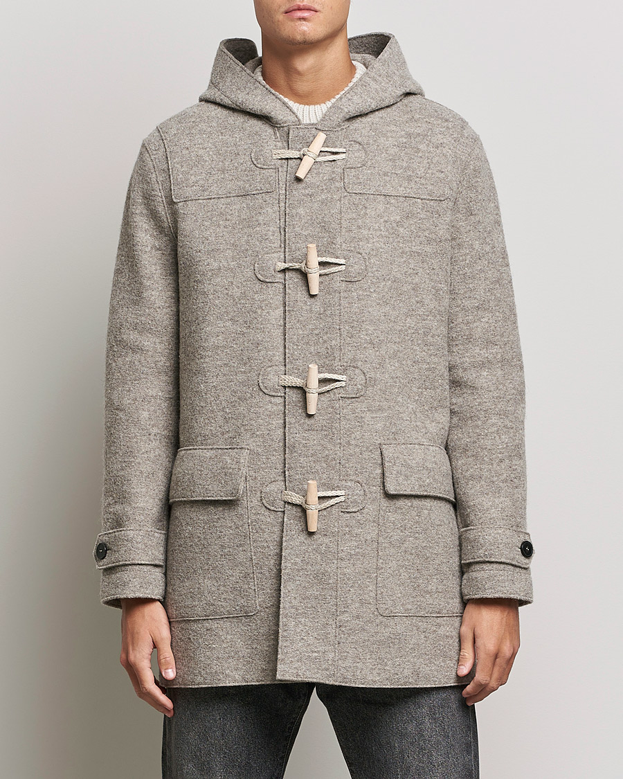 Uomini | Giacche | Harris Wharf London | Boiled Wool Duffle Coat Natural Casha