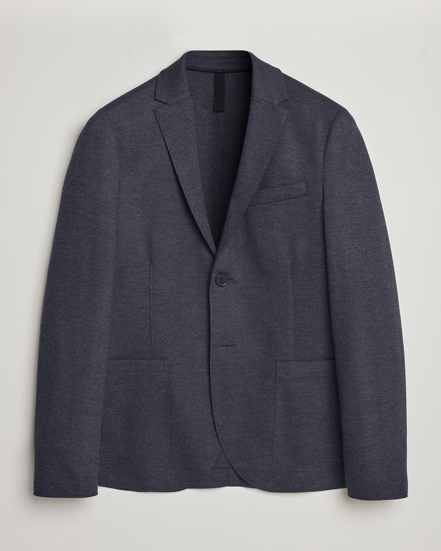 Uomini | Blazers | Harris Wharf London | Two Button Vented Superfine Merino Blazer Anthracite