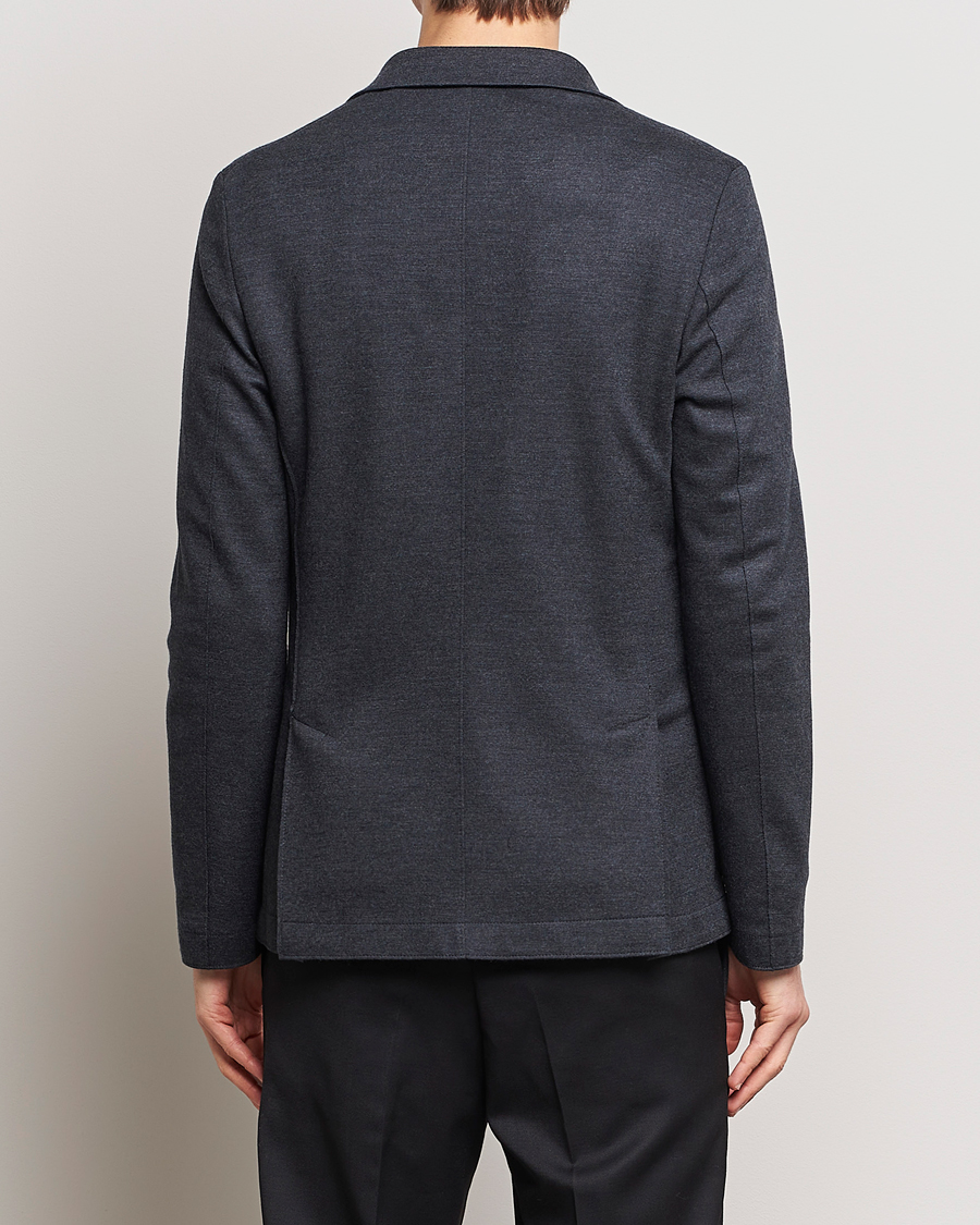 Uomini | Blazers | Harris Wharf London | Two Button Vented Superfine Merino Blazer Anthracite