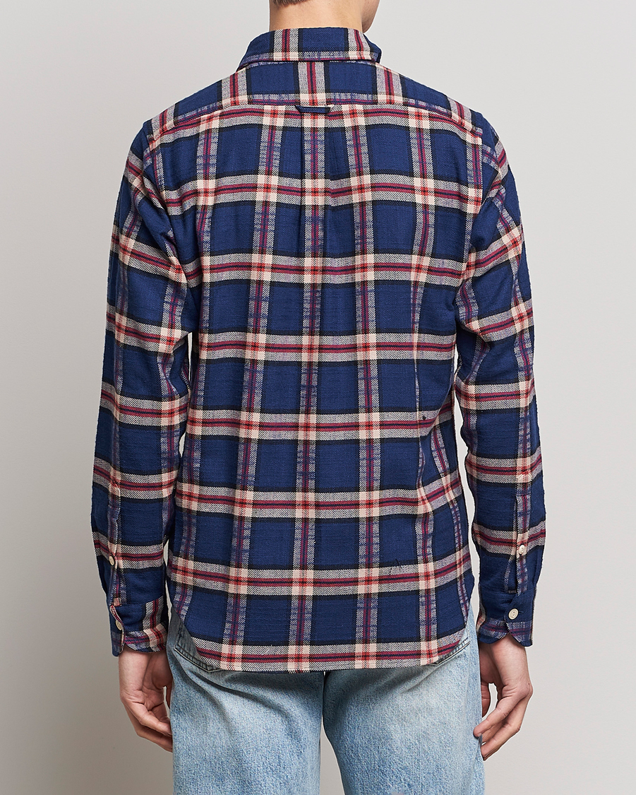 Uomini | Camicie | Drake's | Rugged Cotton Twill Work Shirt Blue