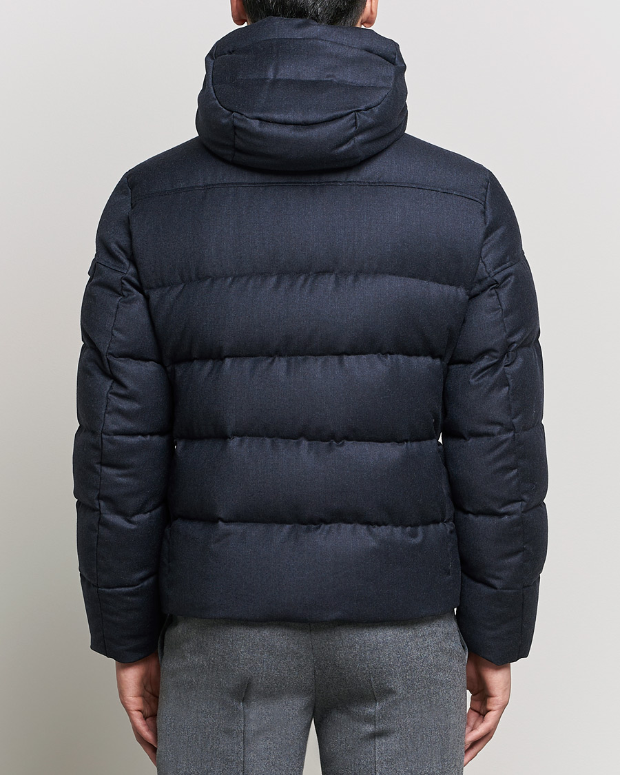 Uomini | Giacche | MooRER | Brett Wool/Cashmere Hooded Jacket Blue Grey