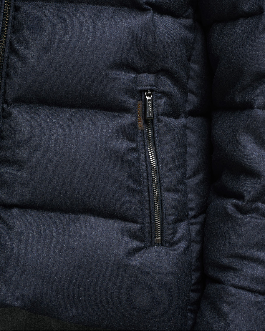 Uomini | Giacche | MooRER | Brett Wool/Cashmere Hooded Jacket Blue Grey