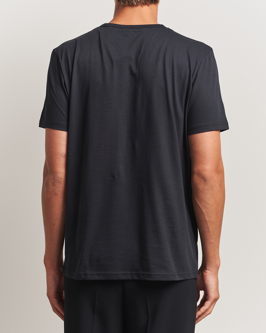 Uomini | T-shirt | Stenströms | Solid Cotton T-Shirt Black