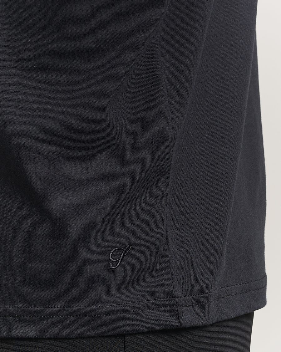 Uomini | T-shirt | Stenströms | Solid Cotton T-Shirt Black