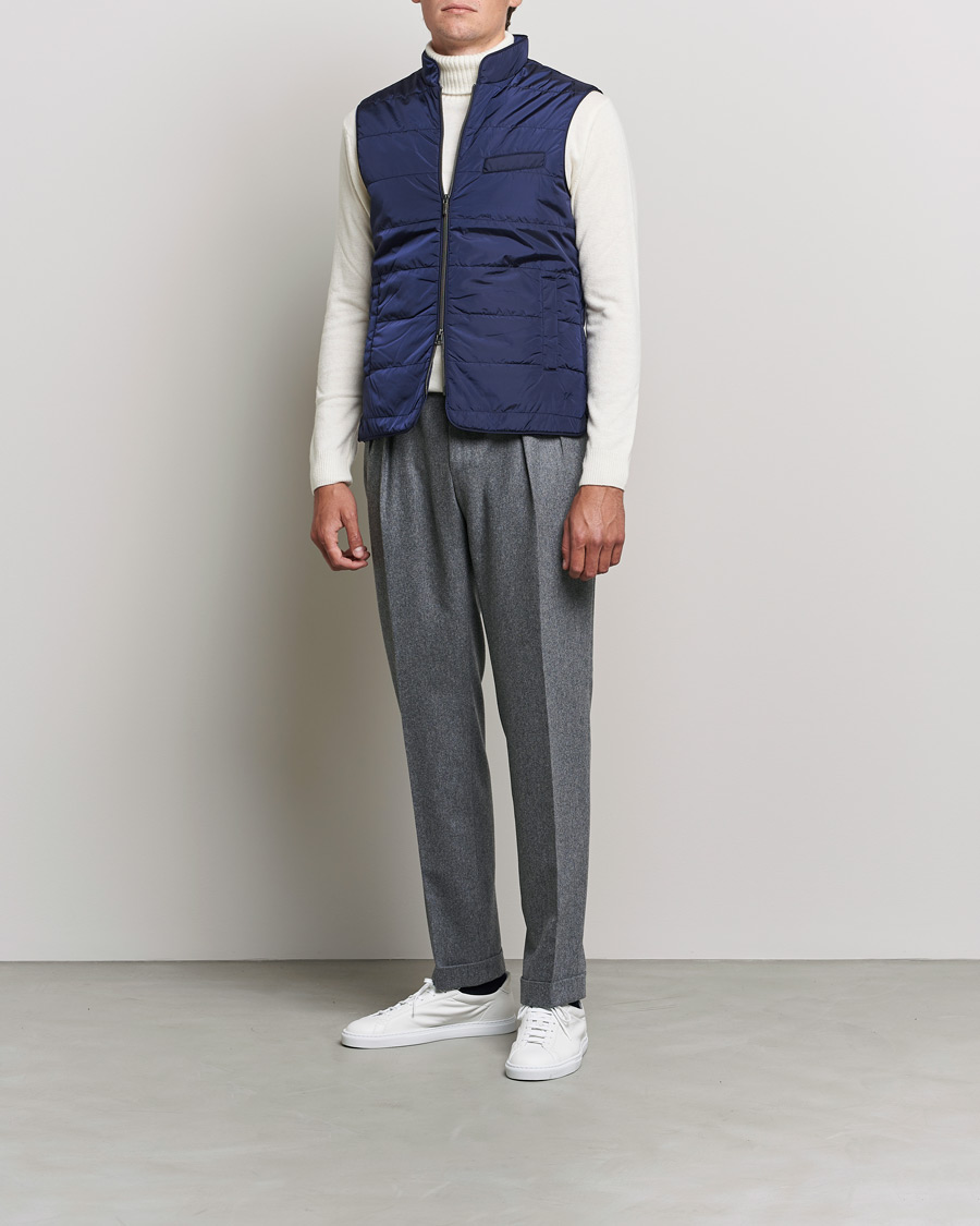 Uomini | Gilet | Stenströms | Padded Nylon Vest Navy