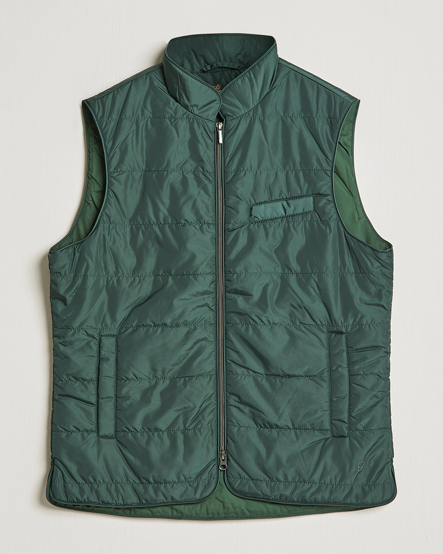 Uomini | Giacche | Stenströms | Padded Nylon Vest Green