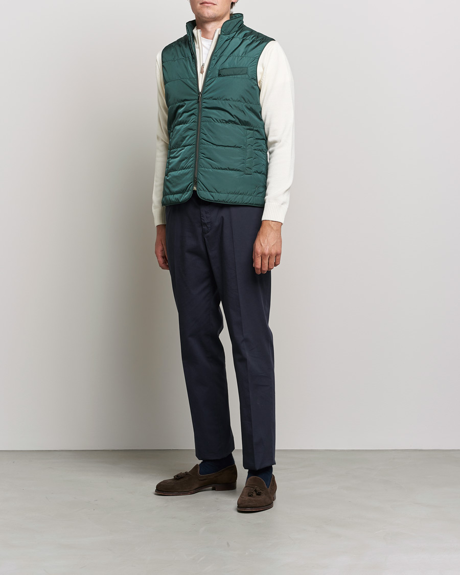 Uomini | Giacche | Stenströms | Padded Nylon Vest Green
