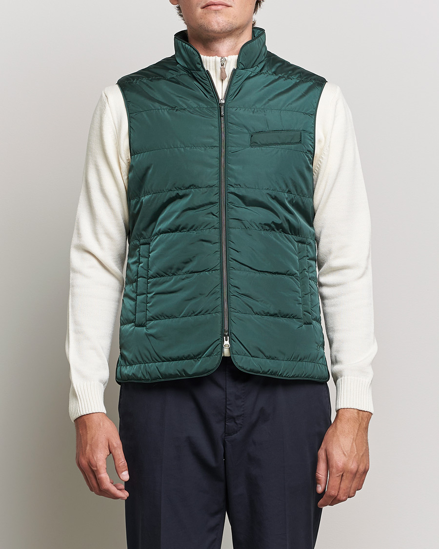 Uomini | Giacche | Stenströms | Padded Nylon Vest Green