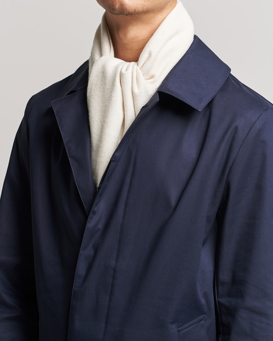 Uomini | Stenströms Herringbone Wool Scarf Creme White | Stenströms | Herringbone Wool Scarf Creme White