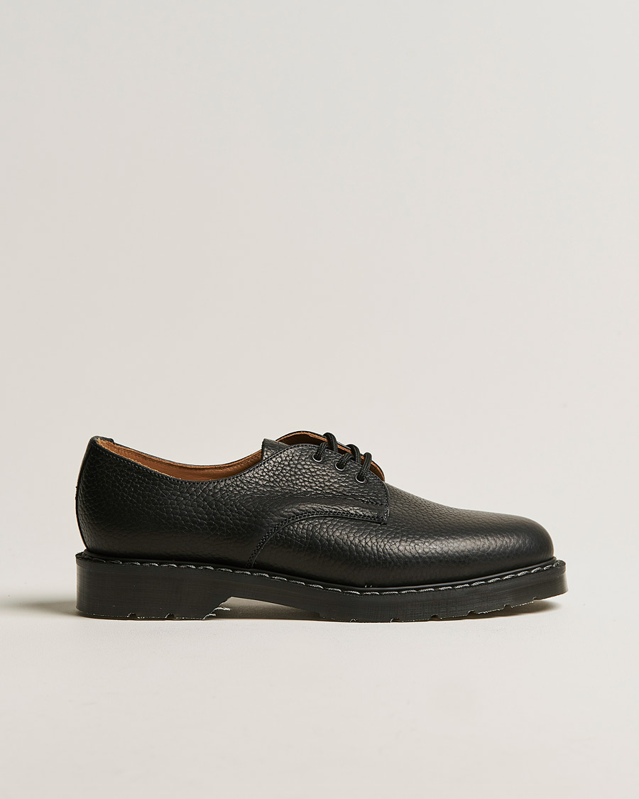Uomini | Solovair 3 Eye Gibson Shoe Black Grain | Solovair | 3 Eye Gibson Shoe Black Grain