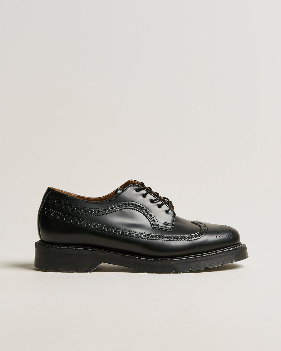 Uomini | Brogues | Solovair | American Brogue Shoe Black Shine