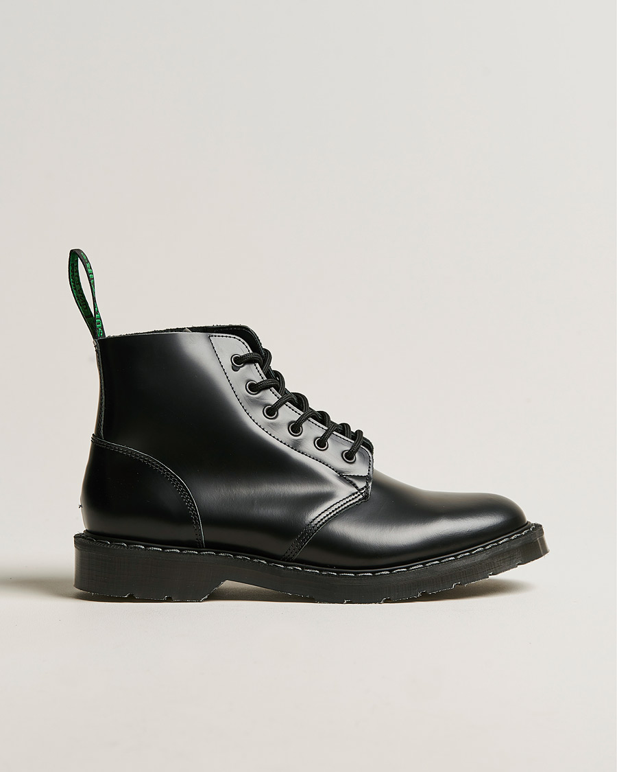 Uomini | Stivali | Solovair | 6 Eye Astronaut Boot Black Shine