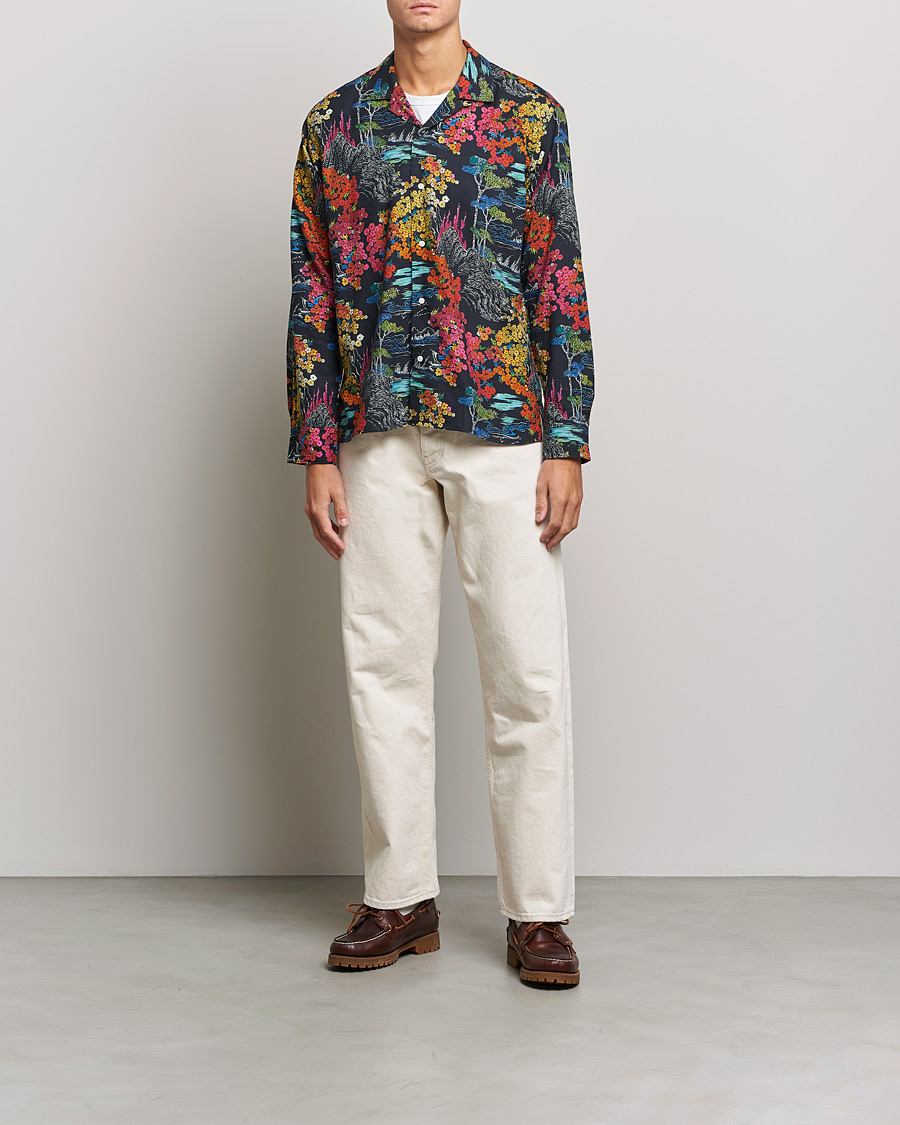 Uomini | Camicie | Gitman Vintage | Japanese Winter Garden Camp Shirt Multicolor