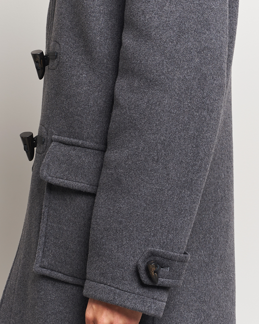Uomini | Giacche | Gloverall | Morris Duffle Coat Grey/Blackwatch