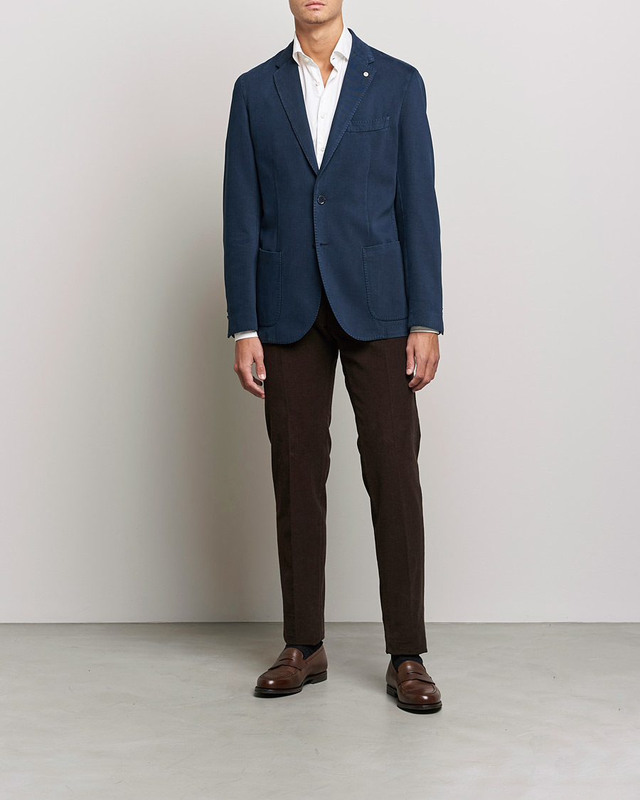 Uomini | Blazers | L.B.M. 1911 | Jack Cotton/Cashmere Blazer Navy