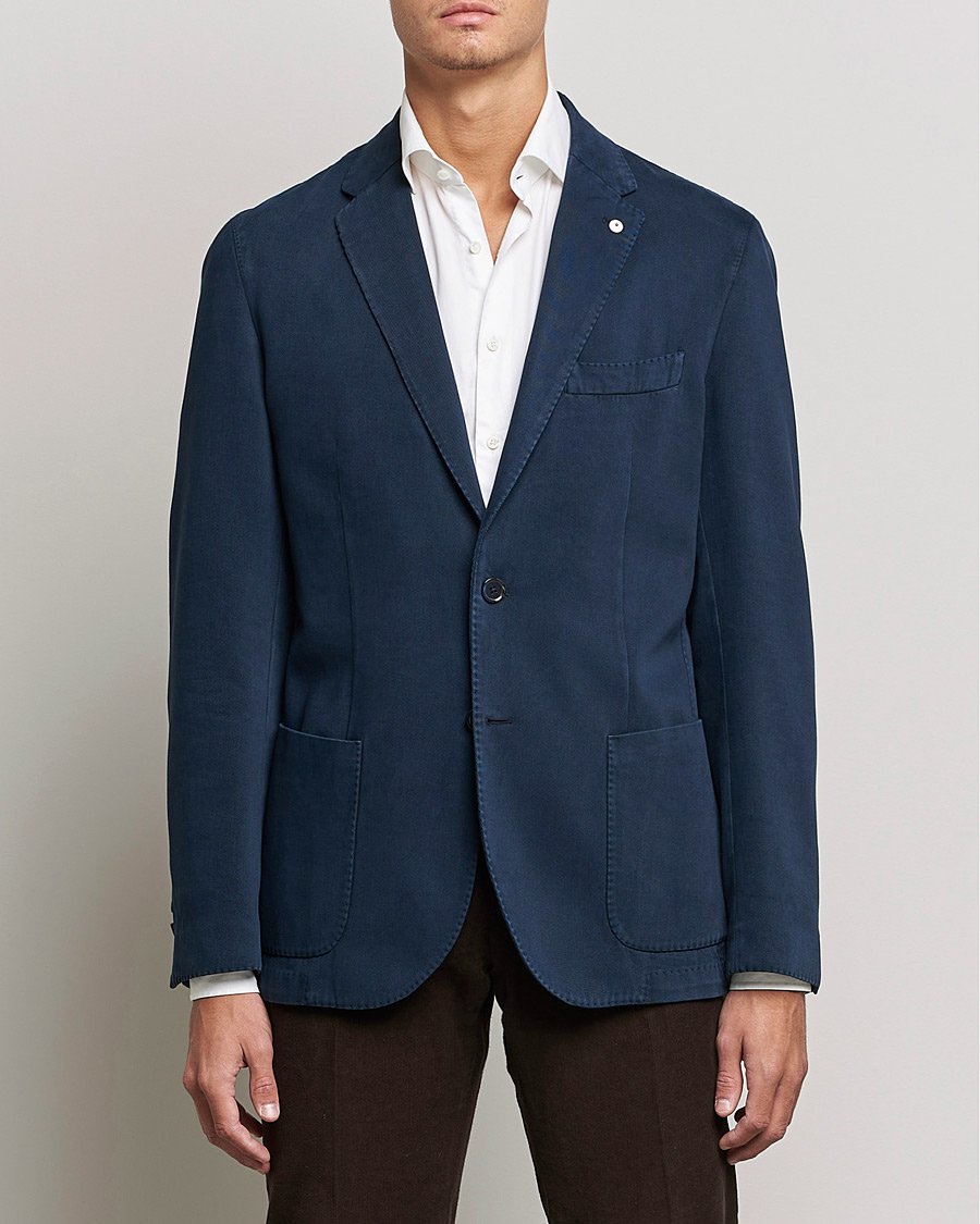 Uomini | Blazers | L.B.M. 1911 | Jack Cotton/Cashmere Blazer Navy
