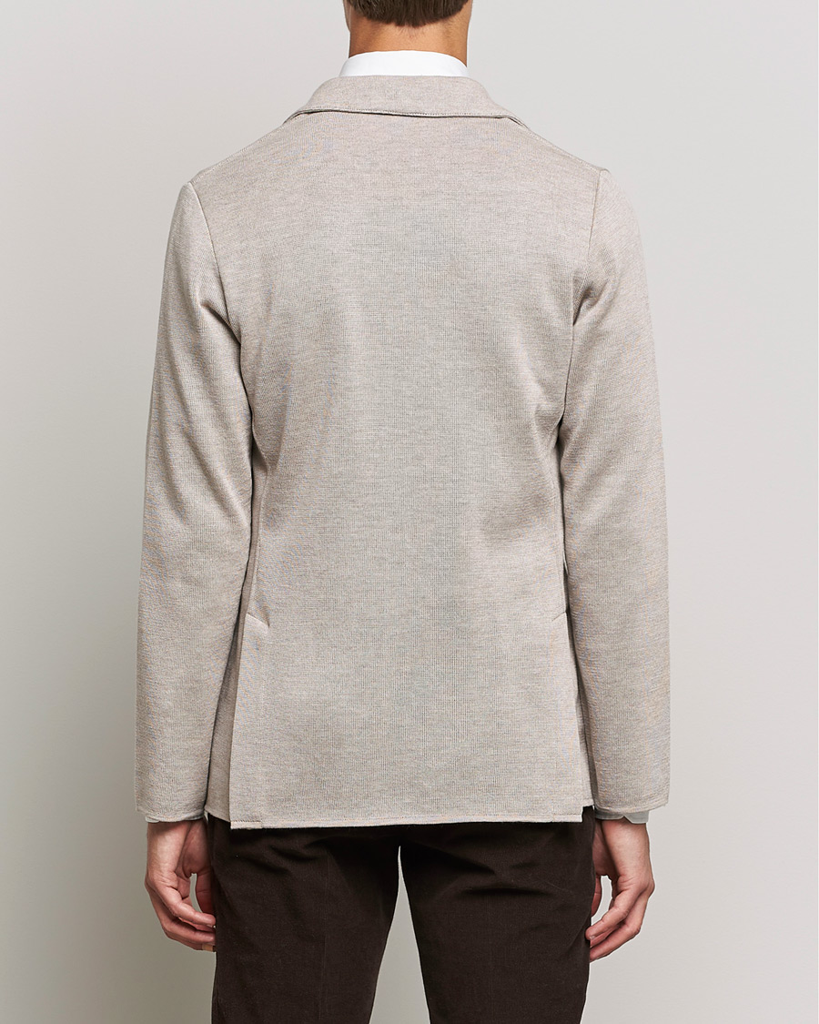 Uomini | Blazers | Lardini | Knitted Wool Blazer Beige