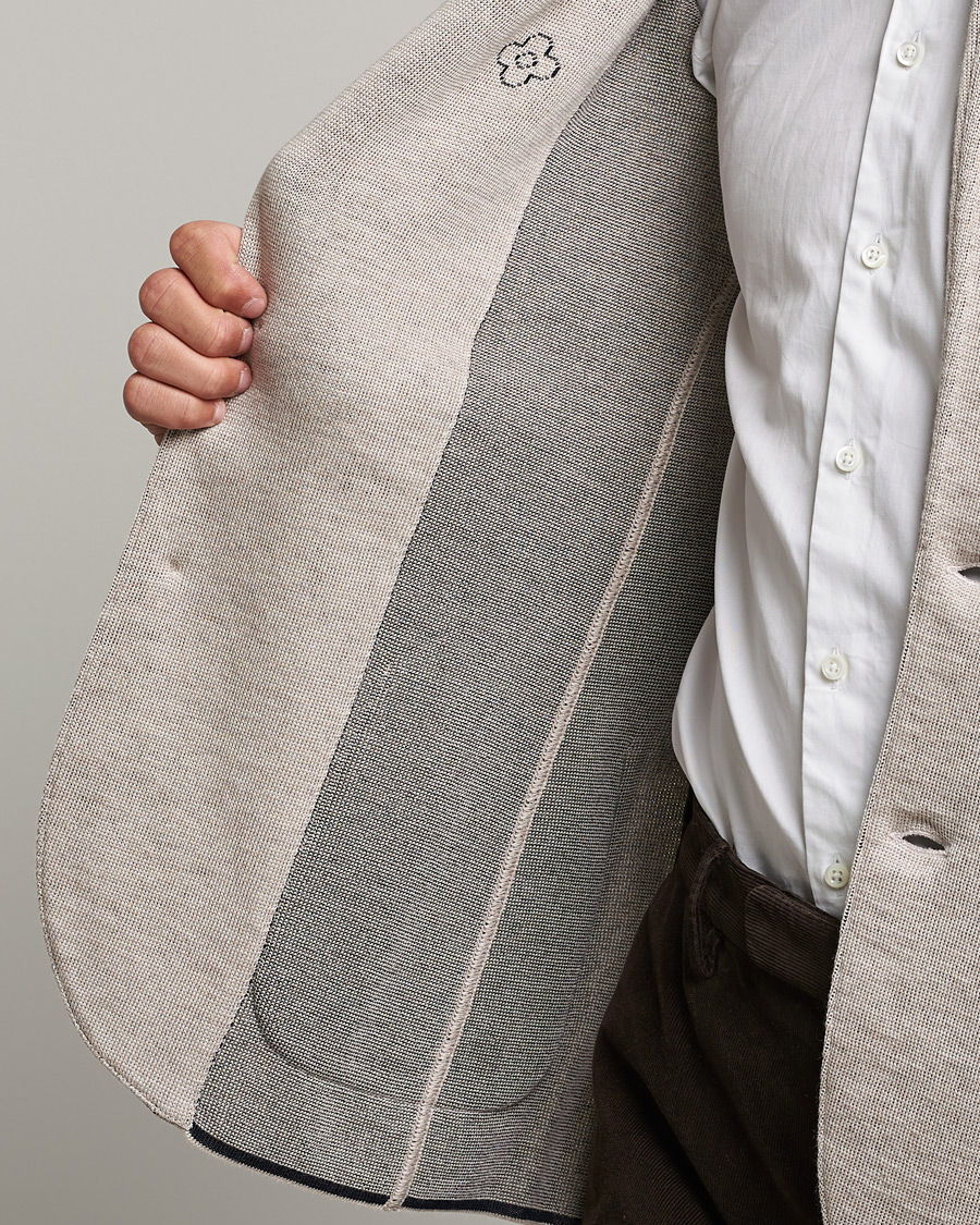Uomini | Blazers | Lardini | Knitted Wool Blazer Beige