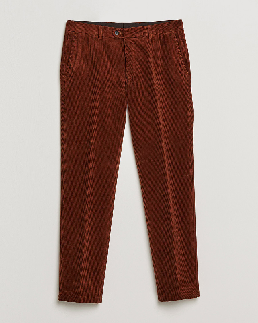 Uomini | Pantaloni | Oscar Jacobson | Denz Corduroy Trousers Orange