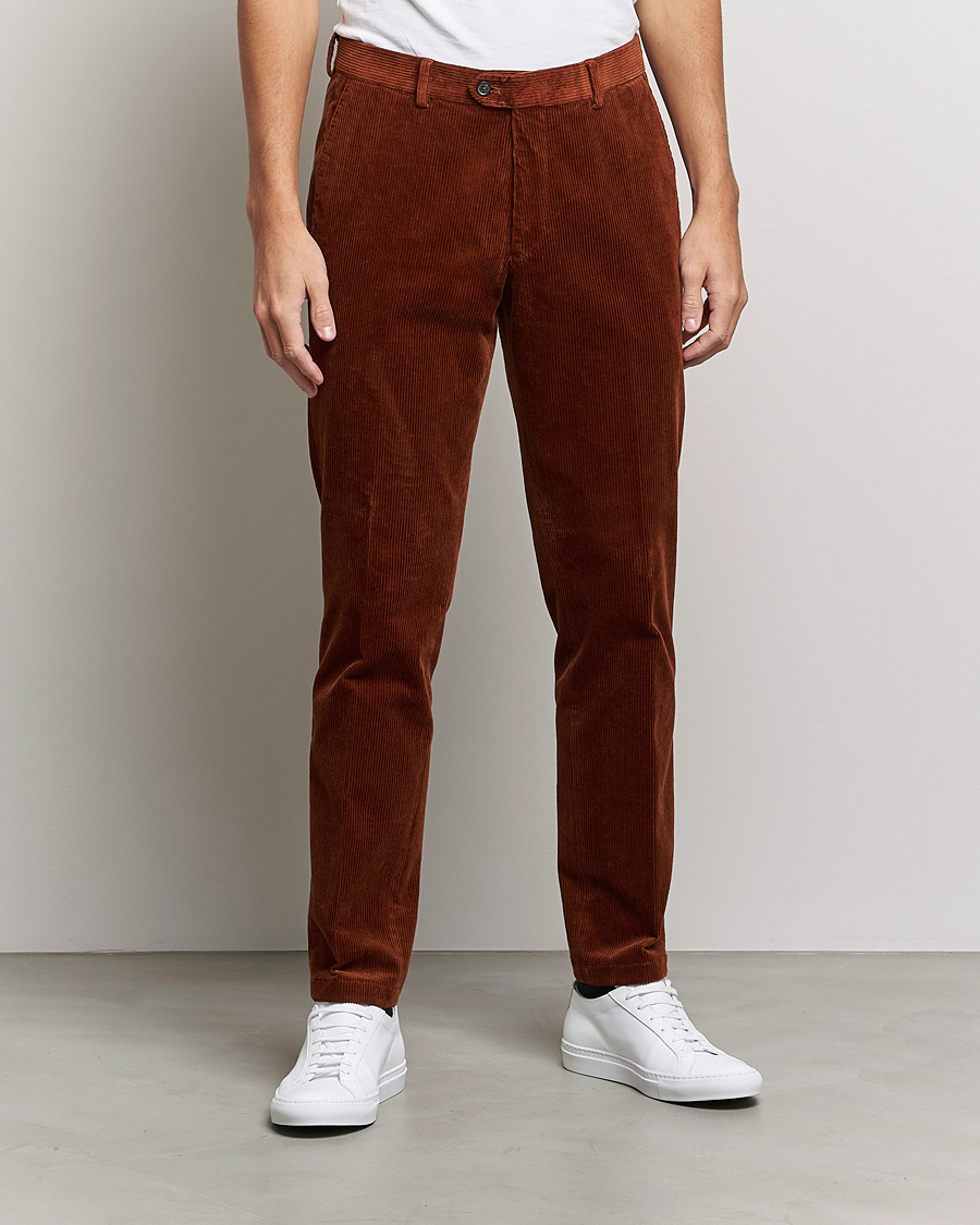 Uomini | Pantaloni | Oscar Jacobson | Denz Corduroy Trousers Orange