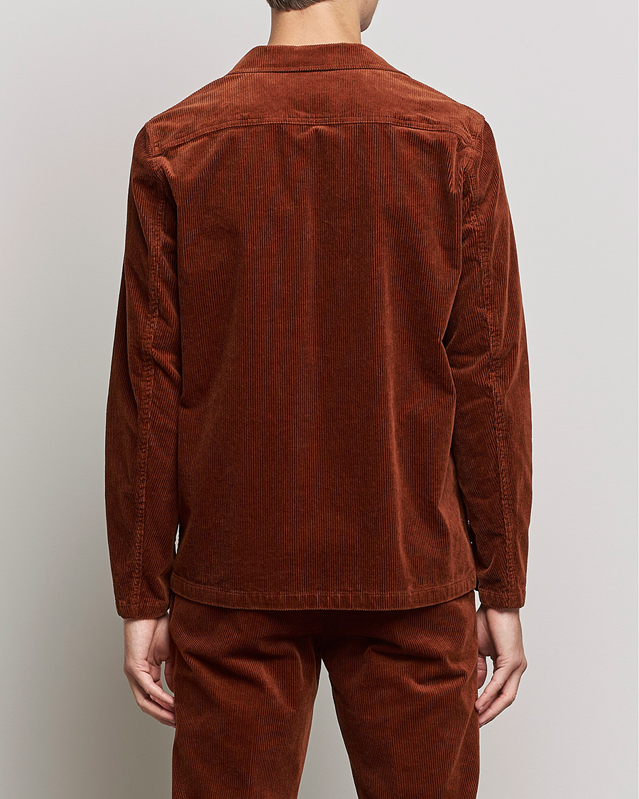 Uomini | Camicie | Oscar Jacobson | Hampus Corduroy Shirt Jacket Orange