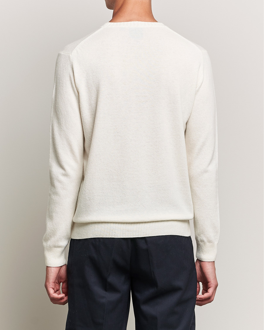 Uomini | Maglieria | Oscar Jacobson | Valter Wool/Cashmere Round Neck Creme