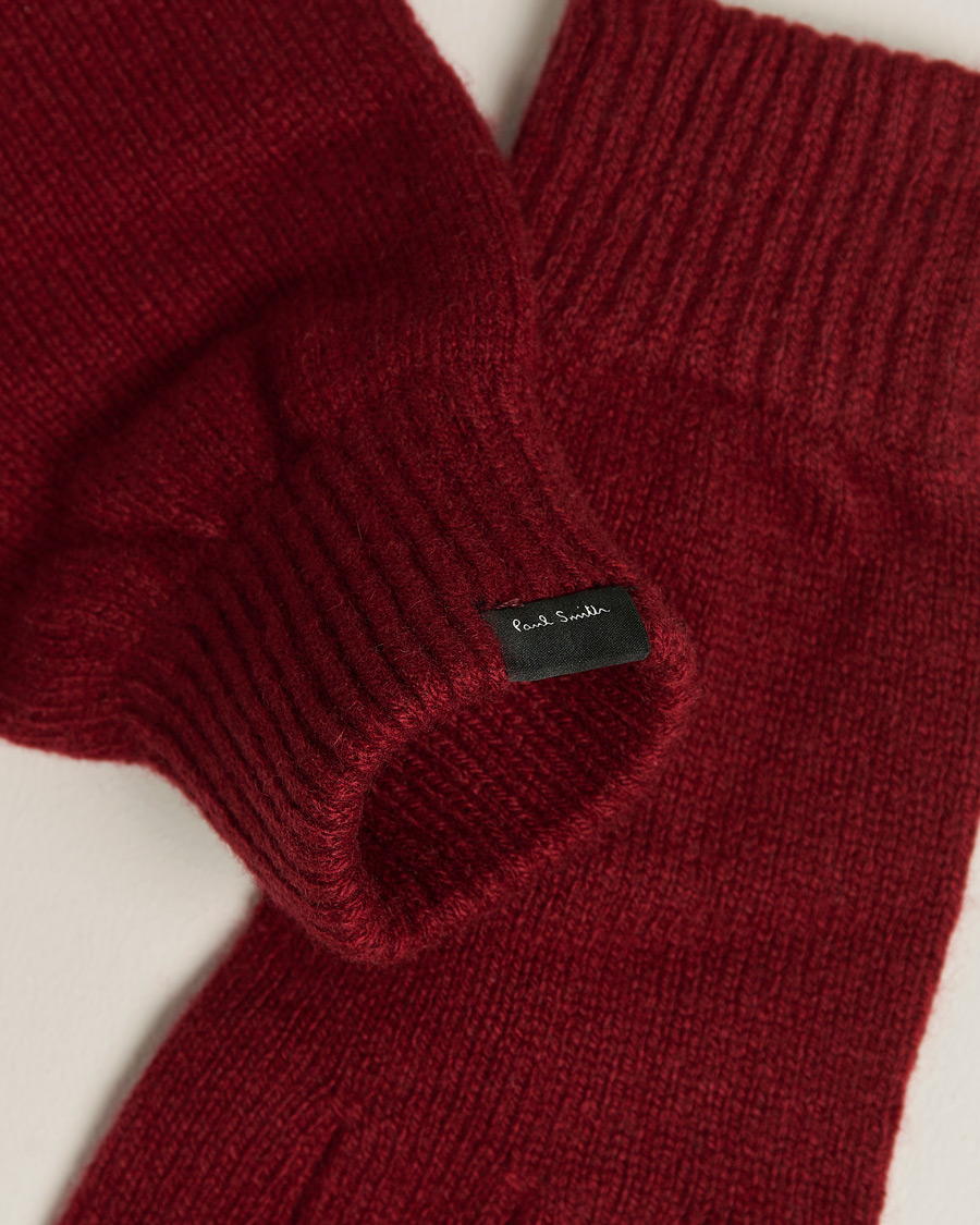 Uomini | Paul Smith Chashmere Glove Red | Paul Smith | Chashmere Glove Red