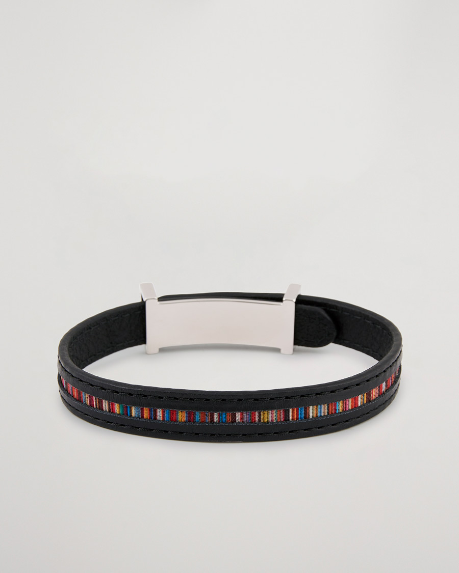 Uomini | Paul Smith Leather Bracelet Black | Paul Smith | Leather Bracelet Black
