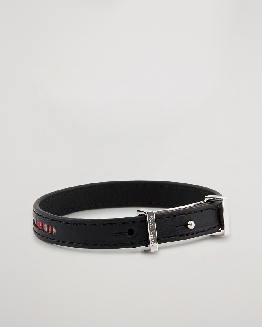 Uomini | Paul Smith Leather Bracelet Black | Paul Smith | Leather Bracelet Black