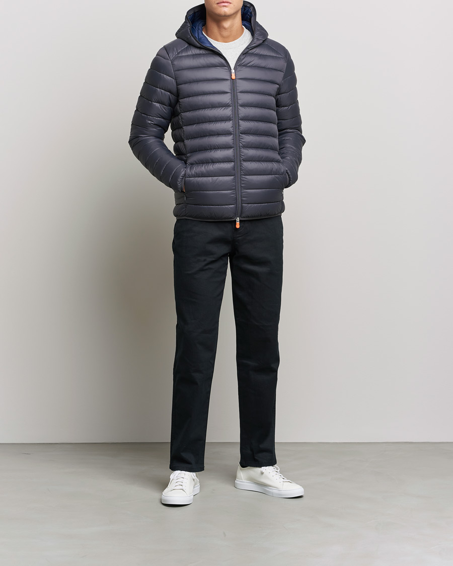 Uomini | Giacche | Save The Duck | Donald Lightweight Padded Hooded Jacket Anthracite