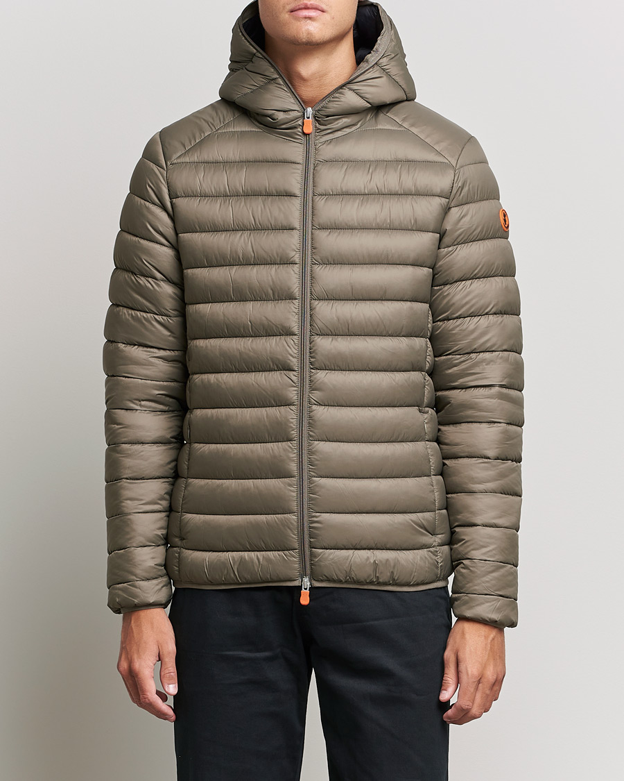 Uomini | Giacche | Save The Duck | Donald Lightweight Padded Hooded Jacket Mud Grey
