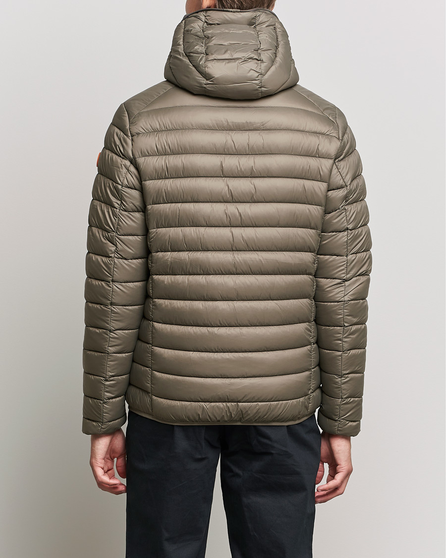 Uomini | Giacche | Save The Duck | Donald Lightweight Padded Hooded Jacket Mud Grey