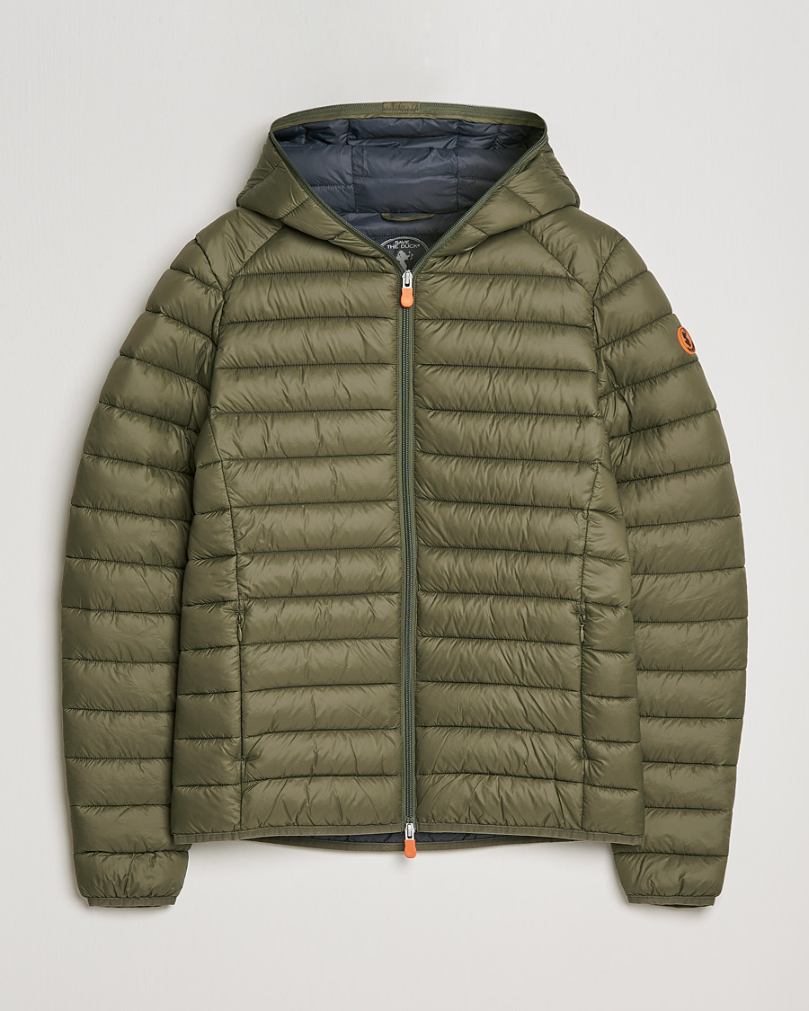 Uomini | Giacche | Save The Duck | Donald Lightweight Padded Hooded Jacket Laurel Green