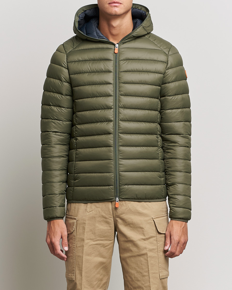 Uomini | Giacche | Save The Duck | Donald Lightweight Padded Hooded Jacket Laurel Green
