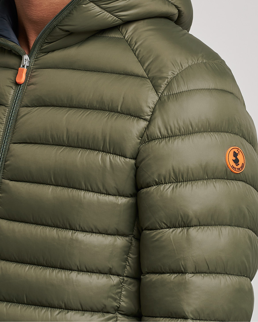 Uomini | Giacche | Save The Duck | Donald Lightweight Padded Hooded Jacket Laurel Green