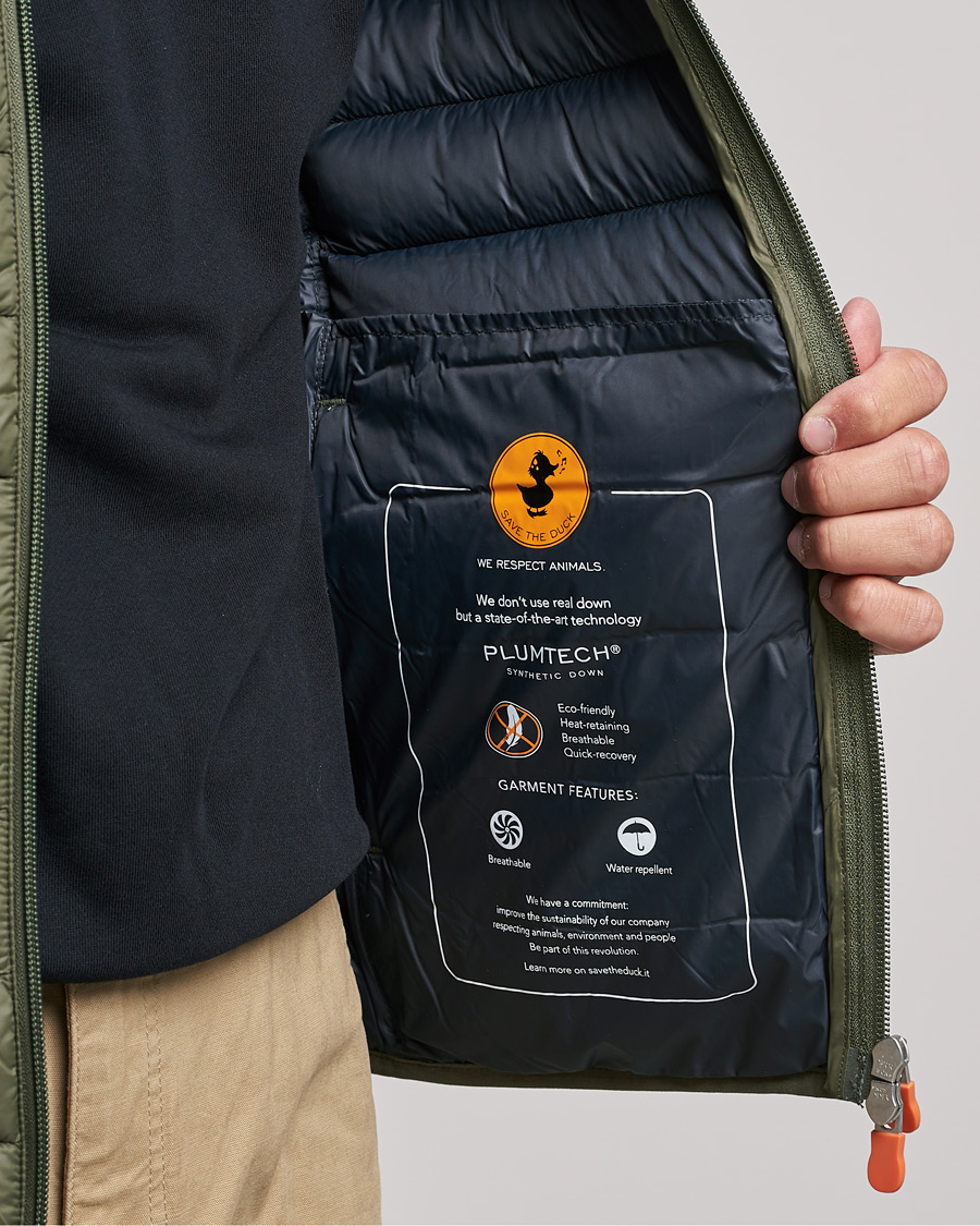 Uomini | Giacche | Save The Duck | Donald Lightweight Padded Hooded Jacket Laurel Green