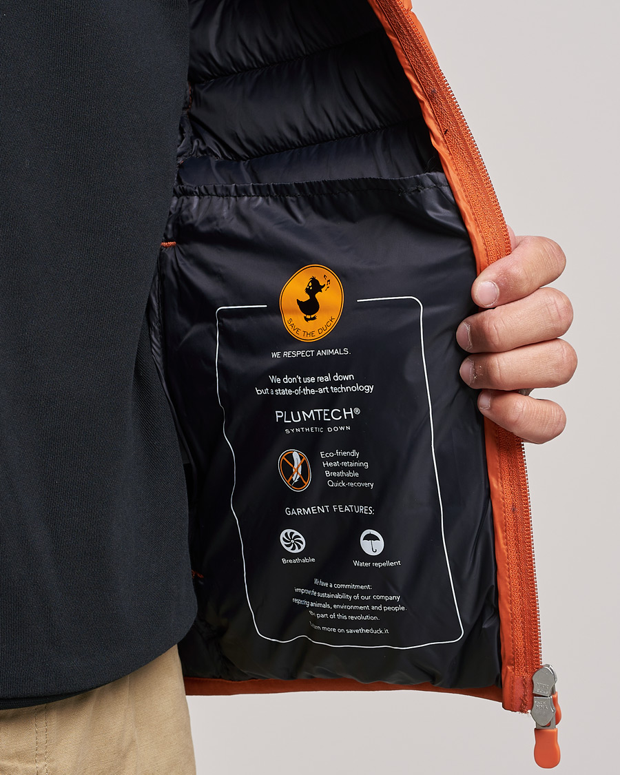 Uomini | Giacche | Save The Duck | Donald Lightweight Padded Hooded Jacket Ginger Orange S