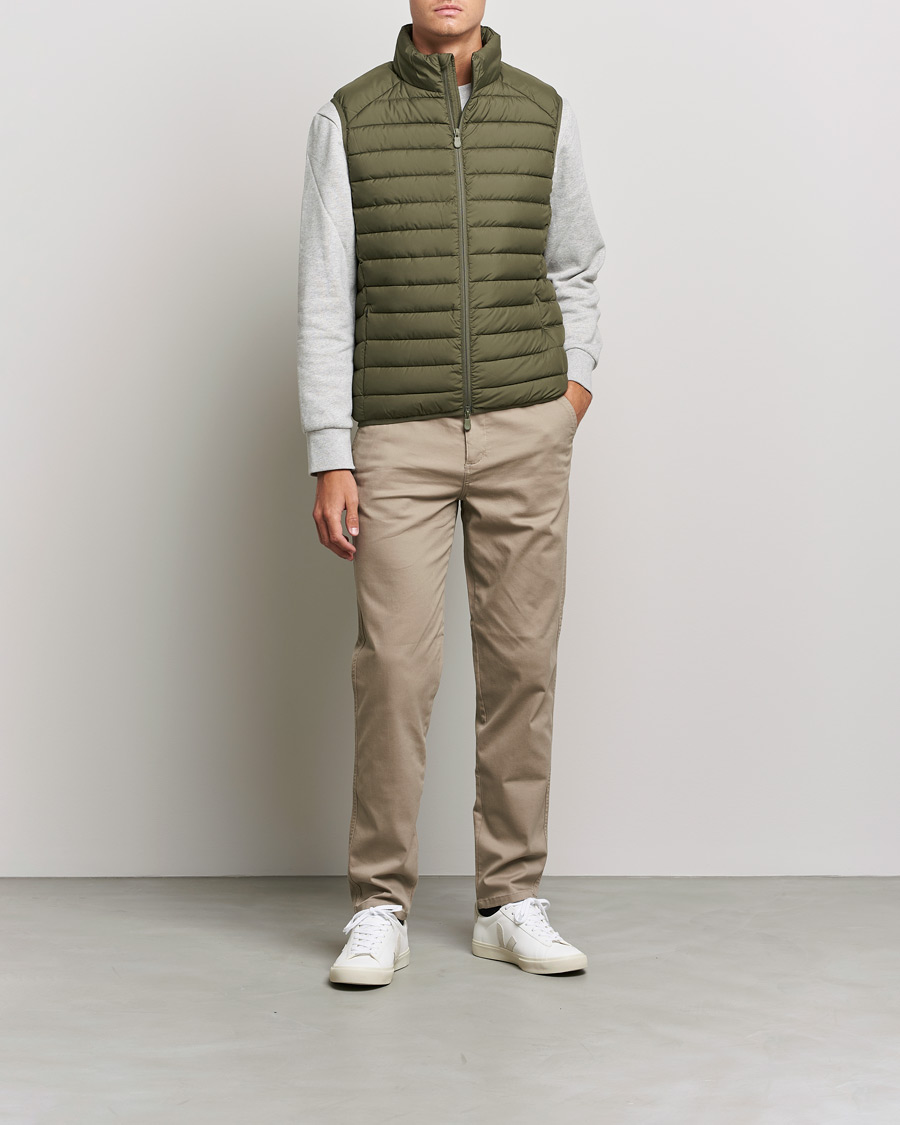 Uomini | Gilet | Save The Duck | Liam Matt Lightweight Vest Laurel Green