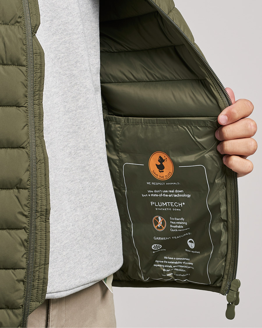 Uomini | Gilet | Save The Duck | Liam Matt Lightweight Vest Laurel Green