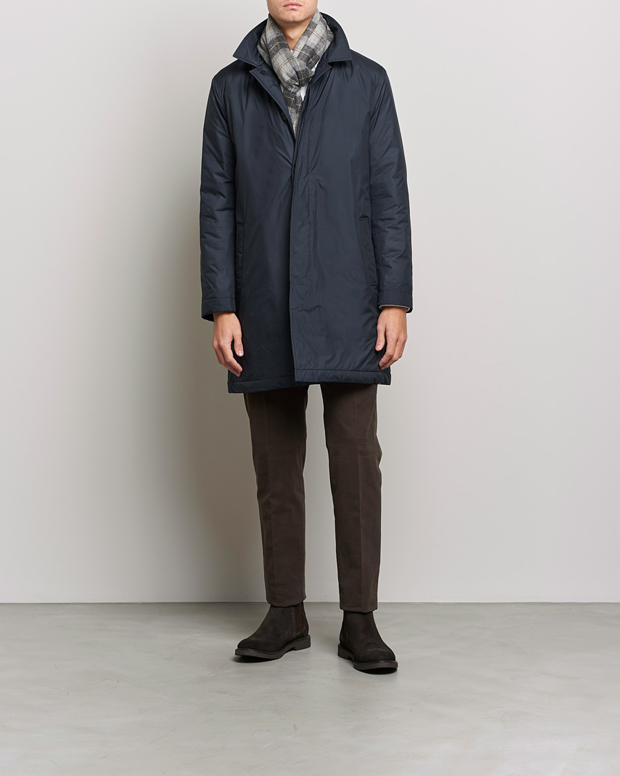 Uomini | Giacche | Sunspel | Recycled Polyester Padded Coat Navy