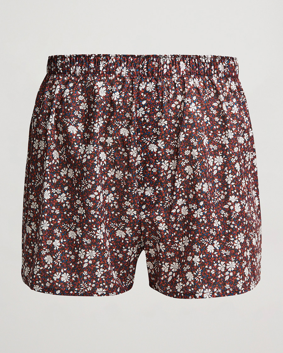 Uomini | Biancheria intima | Sunspel | Liberty Printed Cotton Boxer Shorts Red